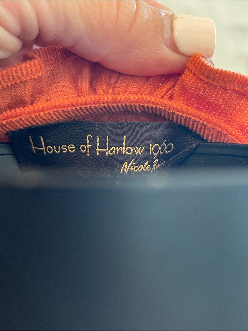 House of Harlow 1960 Rust Orange Ruffle Mini Dress - Picture 2 of 3